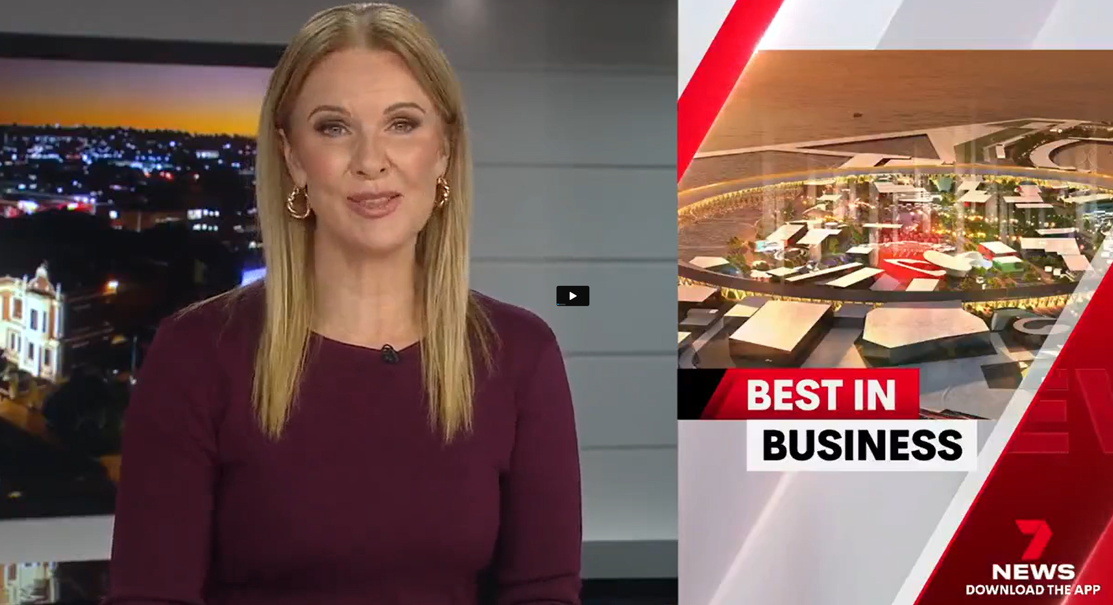 Female news reporter.