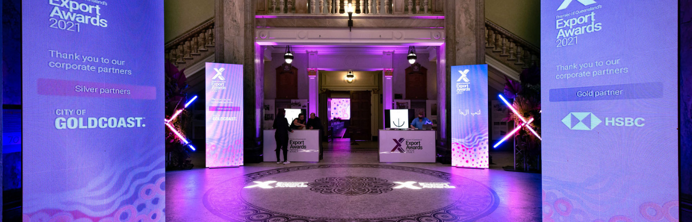 Town hall entrance for the Premier of Queensland's Export Awards